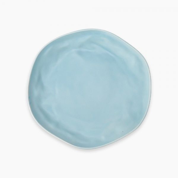 Rosa / Porcelain ( Matt Light Blue Dinner Plate 28 cm )