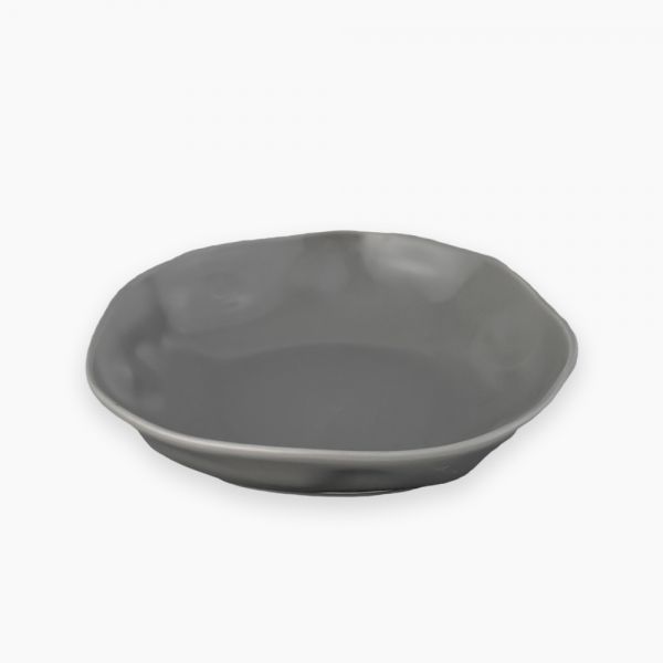 Rosa / Porcelain ( Matt Grey Soup Plate 20 cm )