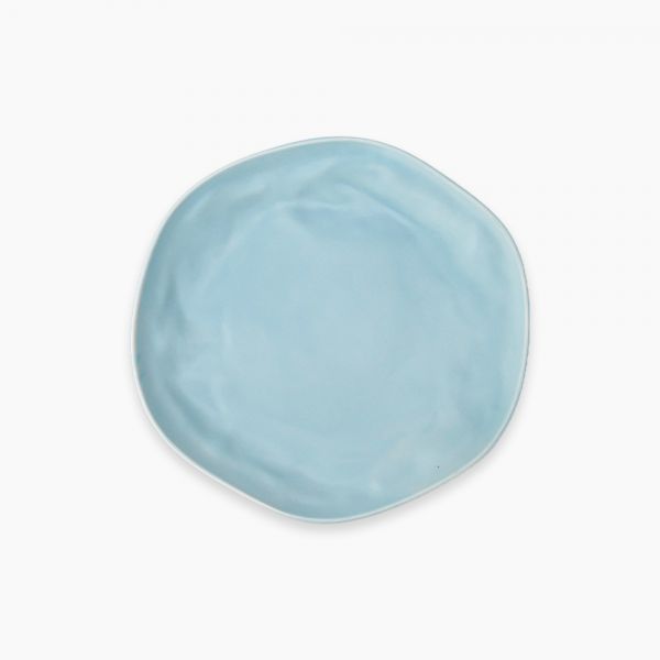 Rosa / Porcelain ( Matt Light Blue Dessert Plate 21 cm )