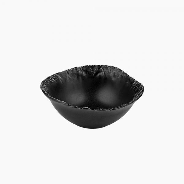 Rosa / Porcelain ( Matt Black New Rock Bowl 14 cm )