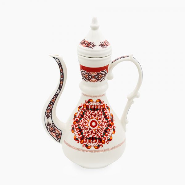 Rosa / Porcelain ( Khayameya Red Coffee Pot + Lid 1.4 Liter )