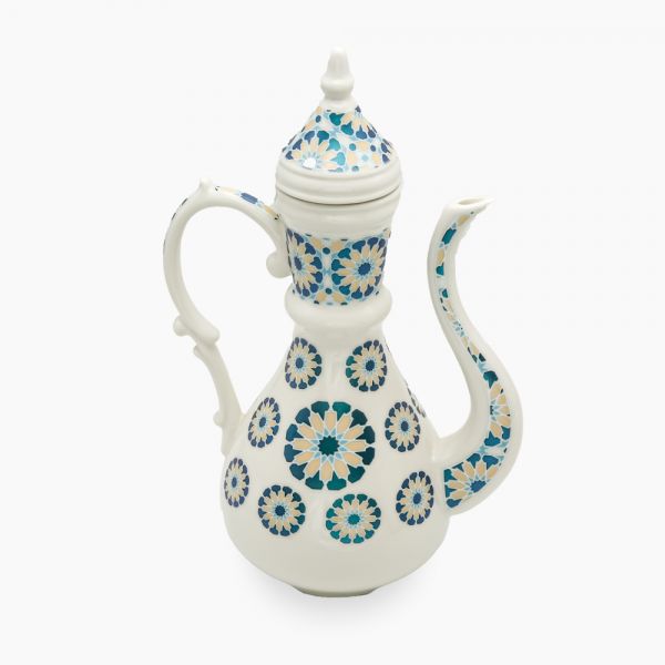 Rosa / Porcelain ( Arabic Star Coffee Pot + Lid 1.4 Liter )