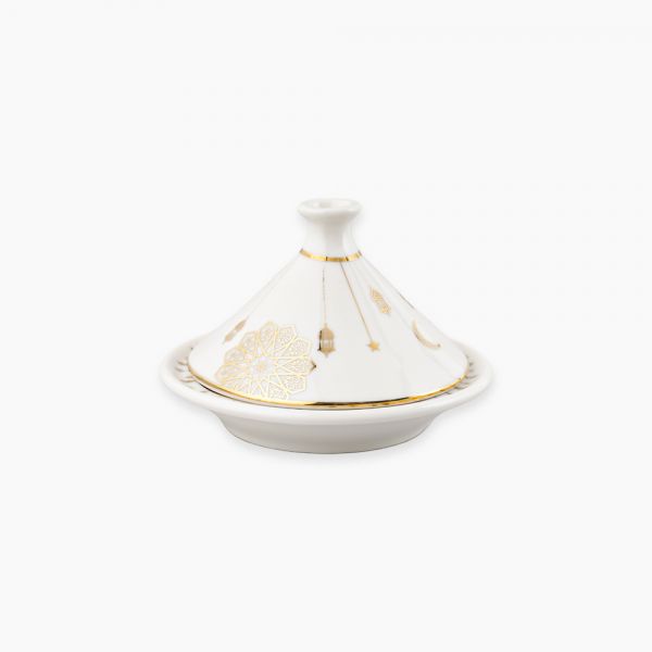 Rosa / Porcelain ( Golden Decorations Tamreya + Lid 15 cm )
