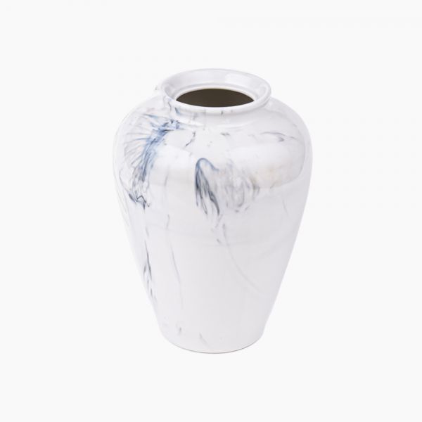 Rosa / Porcelain ( Shiffel Marble Gray Vase 25 cm )