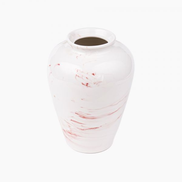 Rosa / Porcelain ( Shiffel Marble Rose Vase 25 cm )