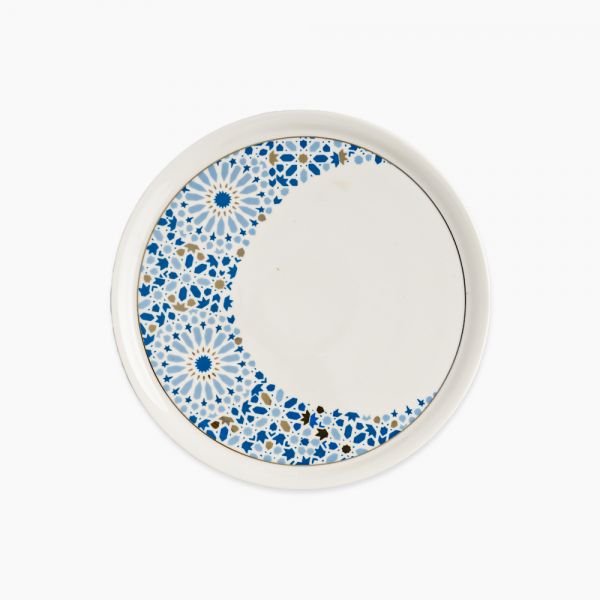 Rosa / Porcelain ( Nogoum Round Serving Plate 33 cm )
