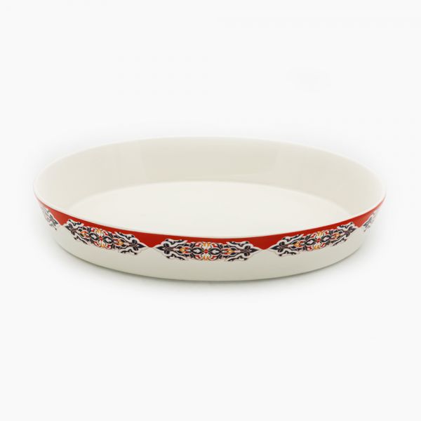 Rosa / Porcelain ( Khayameya Red Large Oval Oven Dish 38 cm )