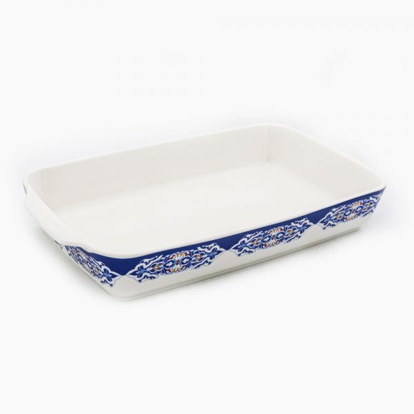 Rosa / Porcelain ( Khayameya Blue Large Rectangular Oven Dish 37 cm )