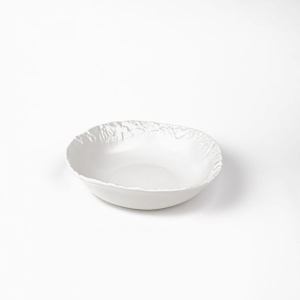 Rosa / Porcelain ( Matt White New Rock pasta plate 25 cm )H