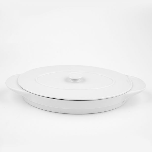 Rosa / Porcelain (  Large oval Oven Dish w/Lid 38 cm ) D