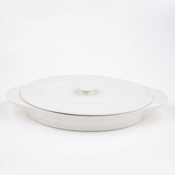 Rosa / Porcelain (  Large oval Oven Dish w/Lid 38 cm )