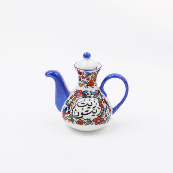 Rosa / Porcelain ( Flora Blue Oil pot + lid )
