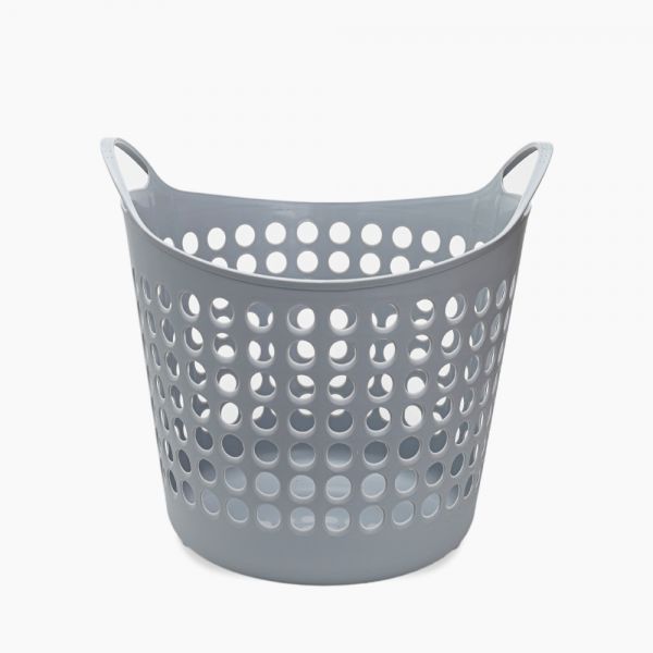 Zinnia / Plastic ( Laundry basket 26 x 30 CM )Grey