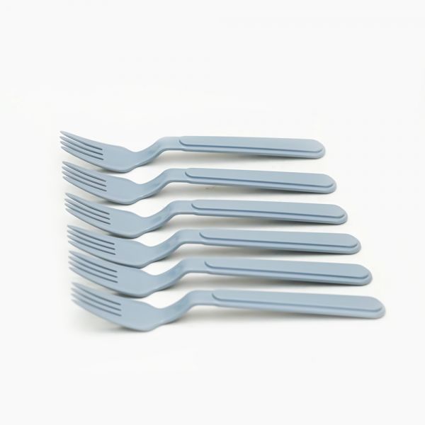 Zinnia / Plastic ( 6 PCS Fork Set )Grey