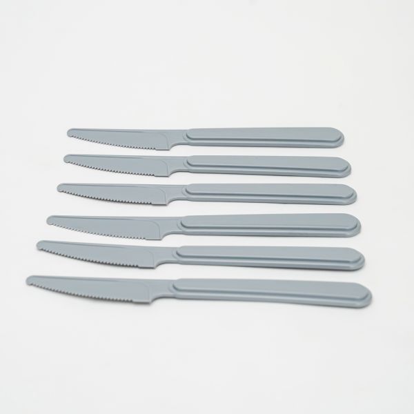 Zinnia / Plastic ( 6 PCS Knife Set )Grey