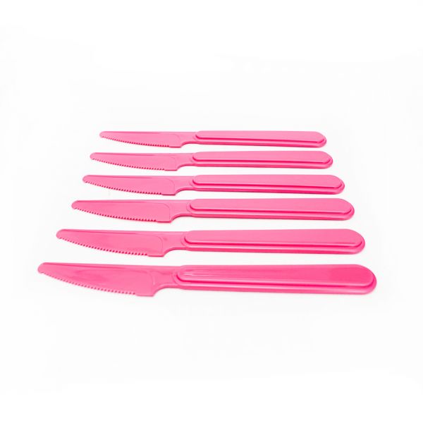 Zinnia / Plastic ( 6 PCS Knife Set )Pink