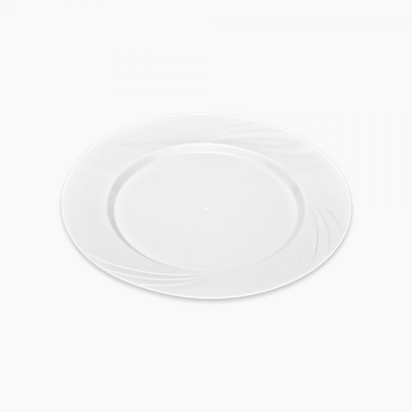 Zinnia / Plastic ( Round dishes 6 PCS 25 cm )Transparent