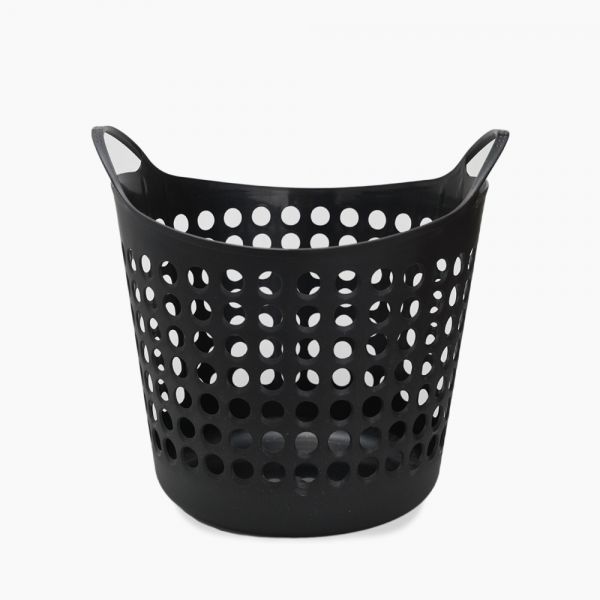 Zinnia / Plastic ( Laundry basket 26 x 30 CM )Black