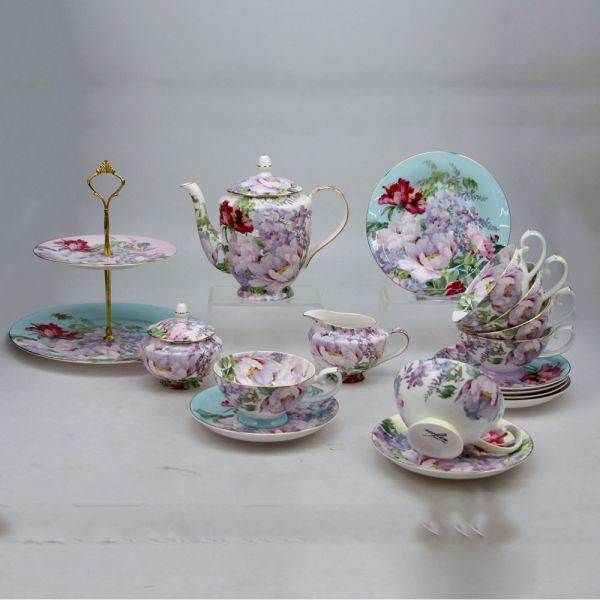 Rosa Porcelain ( Fine Bone China Tea Set 24 Pieces ) B
