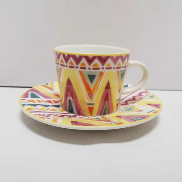 Porcelain ( Set of 6 coffee cup & saucer 90 ml ) G