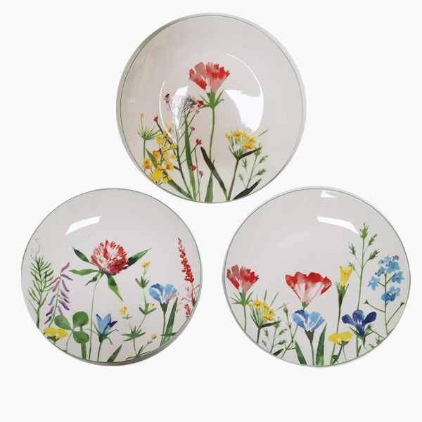 Porcelain ( Set of 6 plates ) L
