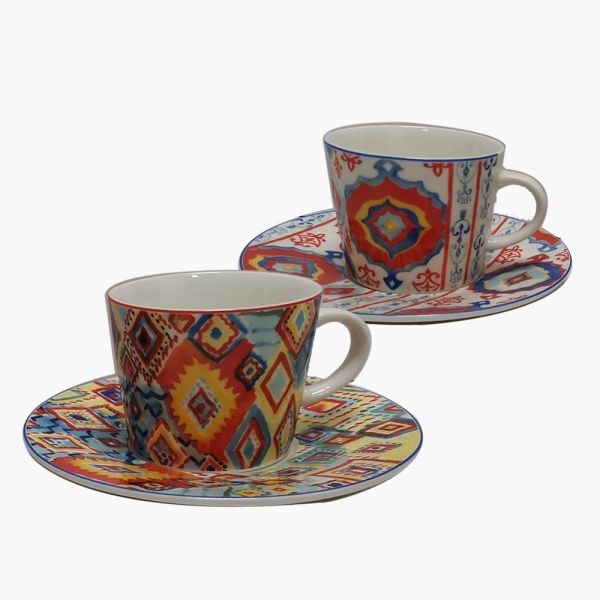Porcelain ( Set of 6 coffee cup & saucer 90 ml ) I