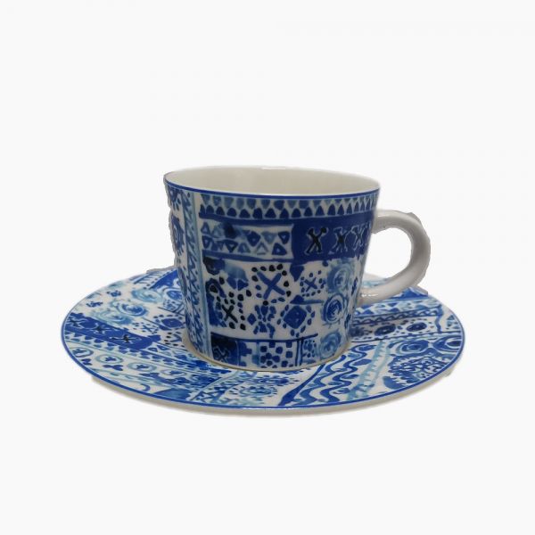 Porcelain ( Set of 6 coffee cup & saucer 90 ml ) J