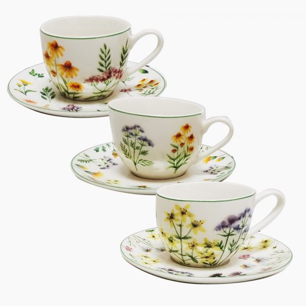 Porcelain ( Set of 6 coffee cup & saucer 90 ml )
