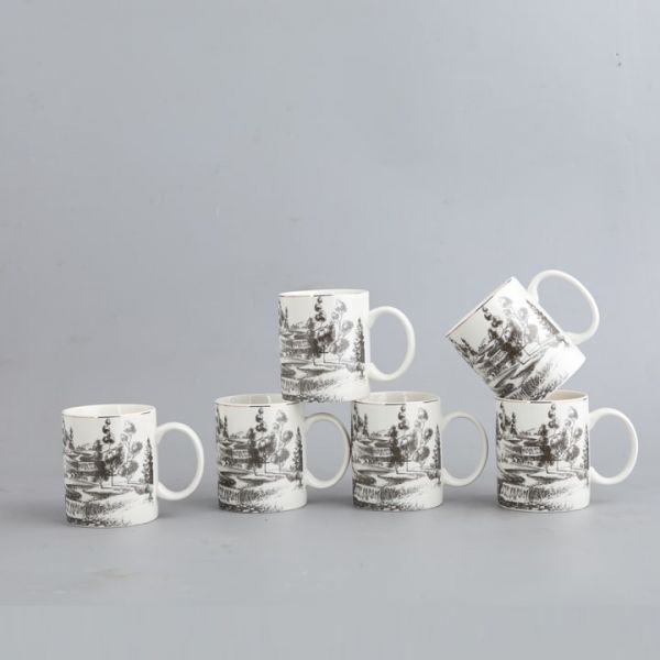 Porcelain ( Set of 6 mugs )3436MUG
