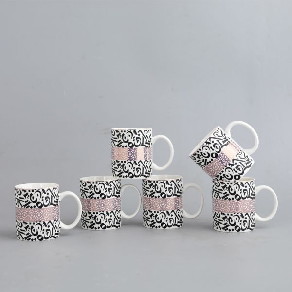 Porcelain ( Set of 6 mugs )8214MUG