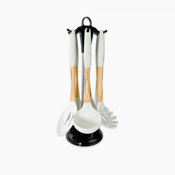 Neoflam tools ( 6 Pcs Silicon Kitchen Tools with holder )