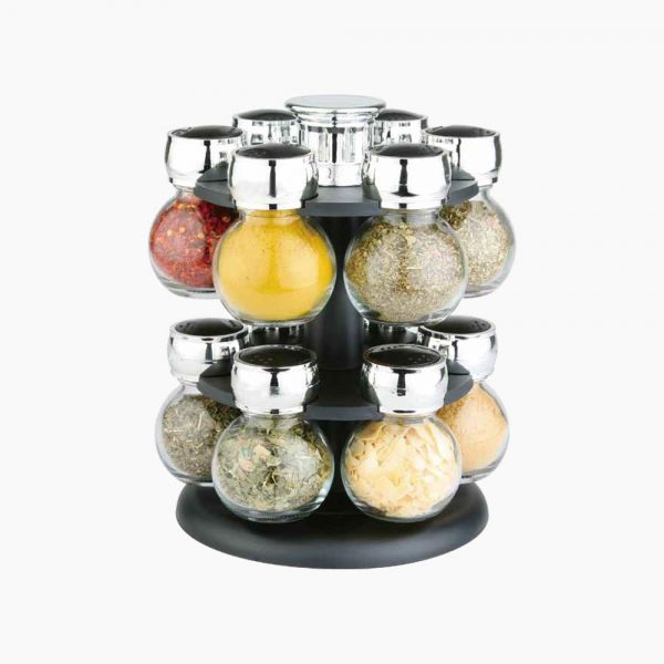 12 jars spice set with rotating stand A