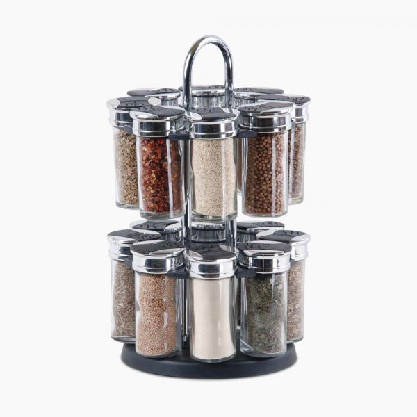 16 jars spice set with rotating stand