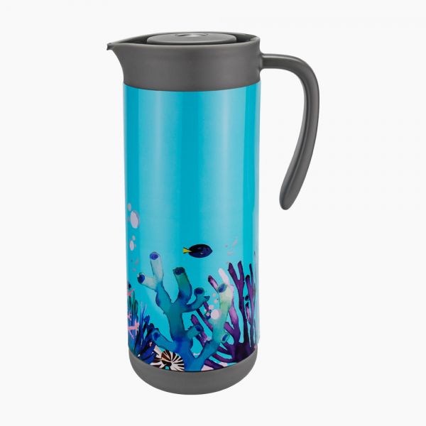 Plastic vacuum jug 1.0 Liter Blue