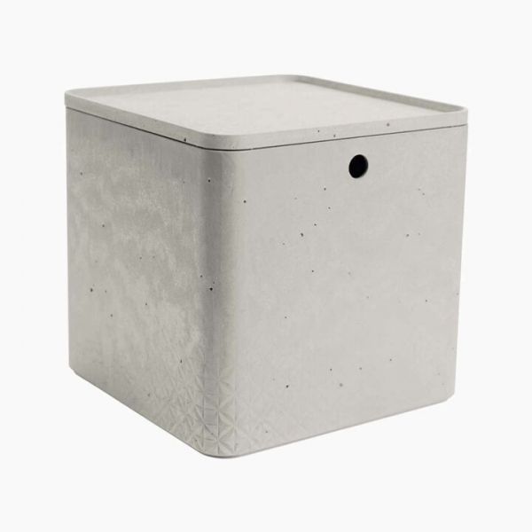 Beton XL Storage box with lid 18 L grey