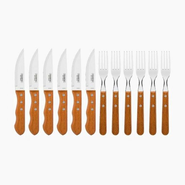 Tramontina Stainless Steel Light Brown 12 PCS BARBECUE SET