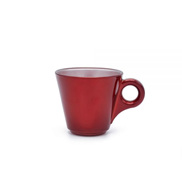 Cerve/Glass (  Metal Red set of 6 Coffee cup 80 ml )