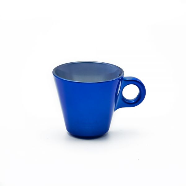 Cerve/Glass (  Metal Blue set of 6 Coffee cup 80 ml )