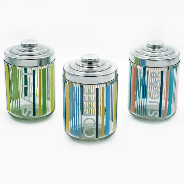 Cerve / Glass ( Lavande Vintage Jars Set, 3 Pieces 800 ml )C