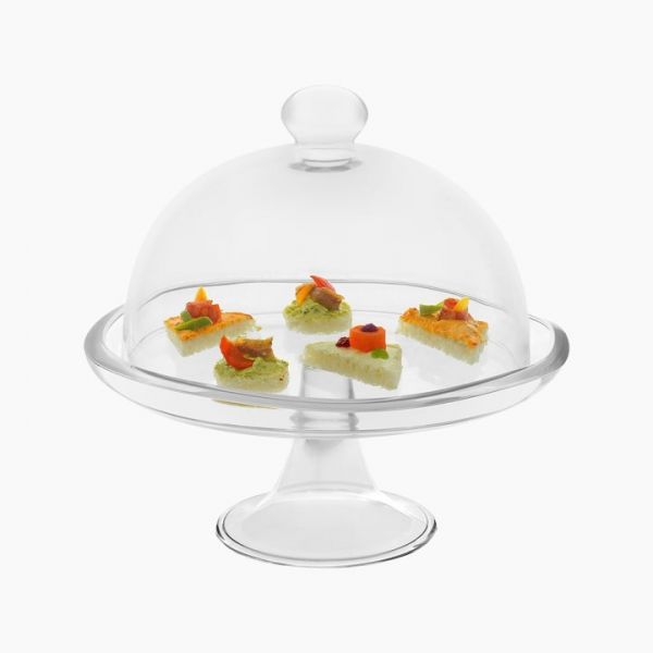 ViDiVi / Glass ( BARENA Footed  Plate 28 cm + Glass lid )