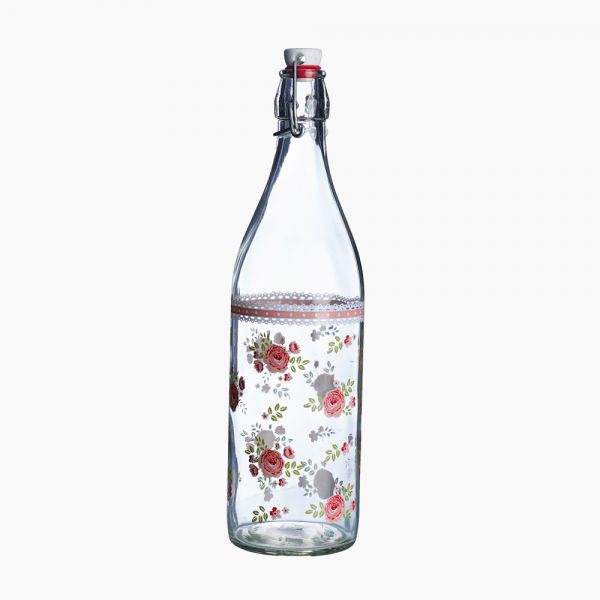 Cerve / Glass ( Rosebud Bottel 1 Liter )