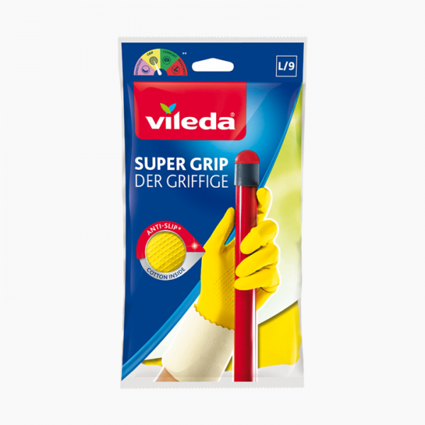 VILEDA / Silicone ( Glove SuperGrip L Int CE )