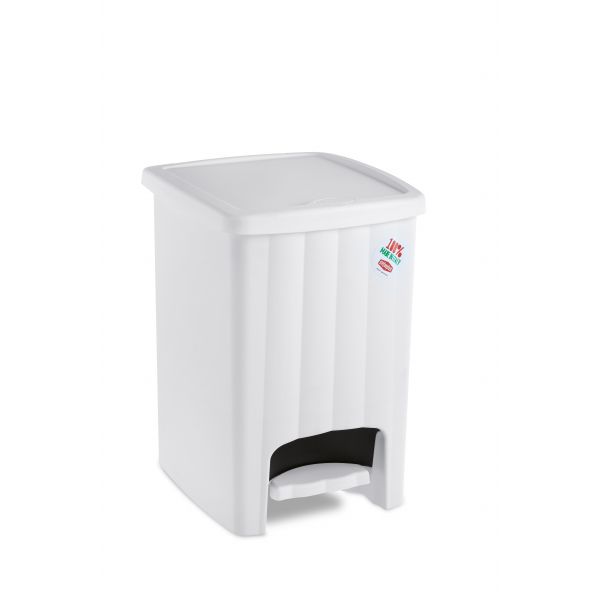 STEFANPLAST / Plastic ( Margherita pedal dustbin 20 Liter )White