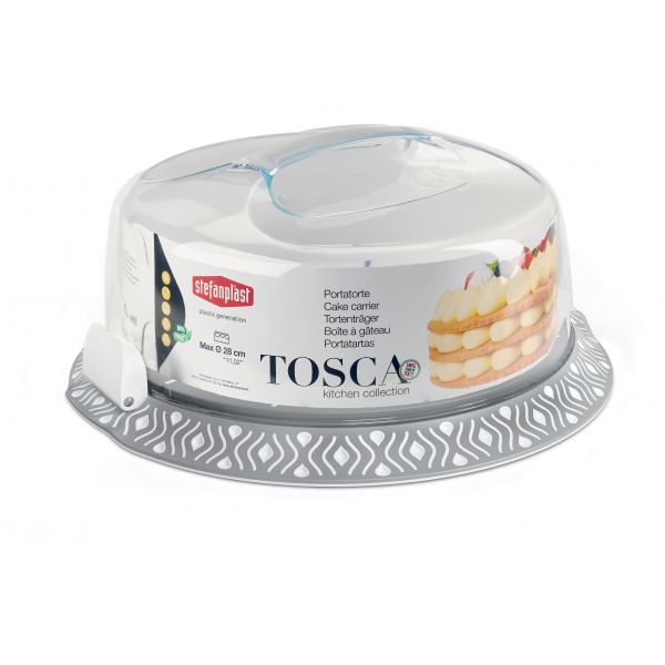 STEFANPLAST / Plastic ( Tosca cake carrier 37 CM )Grey