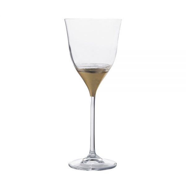 RCR Glass ( Leaf Gold set 6 Goblets 330 ml )