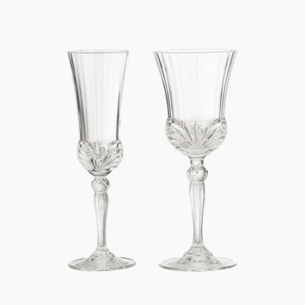 Aurea  Set 12 pieces, 6 Goblets  glasses and 6 flute glasses
