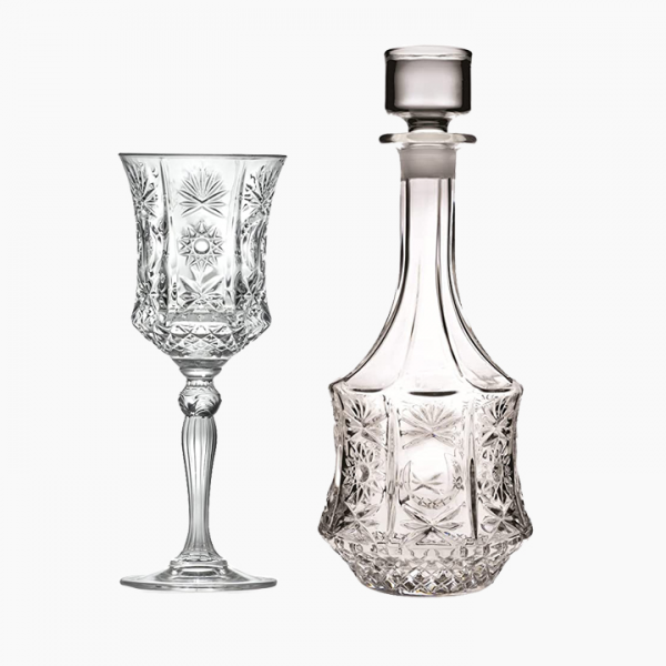 RCR / Glass ( Luxor Juice set 7 pcs ( bottle 1 Liter + 6 Goblets 230 ml )