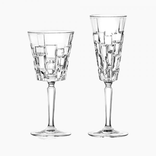 RCR / Glass ( Etnar Set 12 pieces, 6 Goblets 280 ml & 6 flute 190 ml )