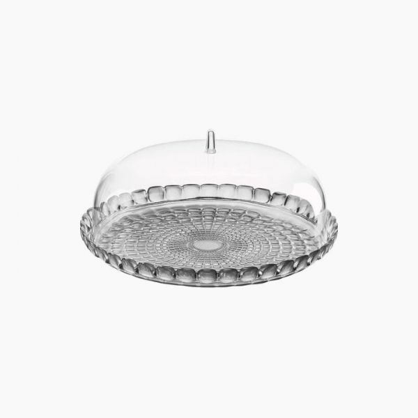 Guzzini-Acrylic-(Tiffany Cake Plate with lid Small Grey)