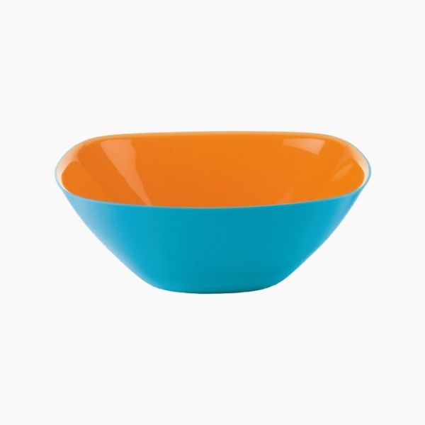 Guzzini-Acrylic-(Vintage Plus Bowl Square 25 CM turquoise * Orange)